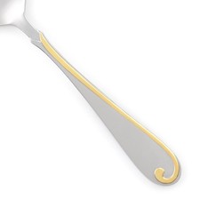 Royal Gallery RGL19 Stainless 18-8 Gold Accent Scroll Silverware CHOICE Flatware