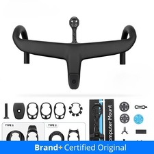 Carbon Fiber Road Bicycle Integrated Drop Bar with Mount Full Internal Cable