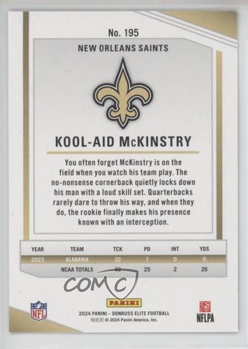 2024 Panini Donruss Elite Rookies Status /34 Kool-Aid McKinstry #195 0ud4 - Picture 2 of 3