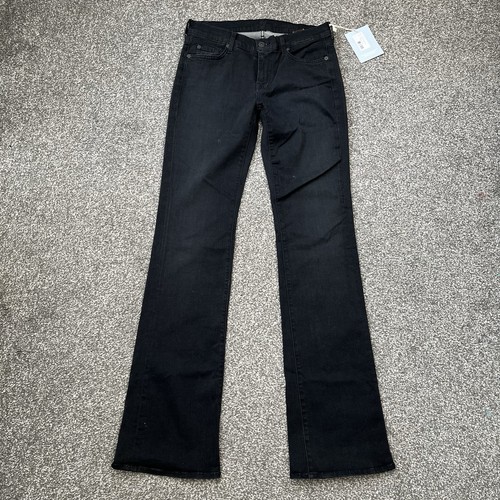 Womens 7 For All Mankind Bair Eco Black Denim Bootcut Jeans - Size W30 - Picture 2 of 9