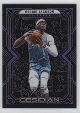 2021-22 Panini Obsidian Electric Etch Purple 6/99 Reggie Jackson #82 3p7