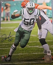 New York Jets DARRON LEE Signed Autographed Football 8x10 Photo COA! Ohio State
