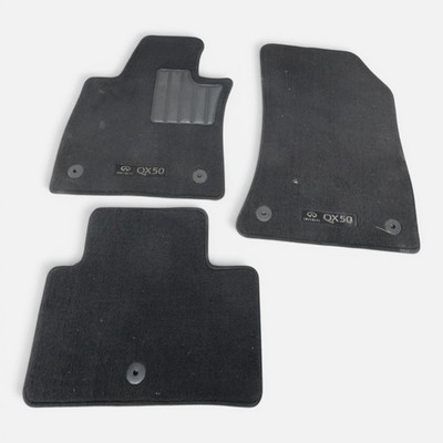 2019-2023 INFINITI QX50 FRONT REAR BLACK CARPET FLOOR MAT LINER SET 3 PIECE OEM