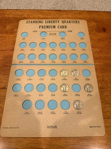 Standing Liberty Quarters, 1925, 1926, 1928, 1928S, 1930S Lot of 5 Silver Coins