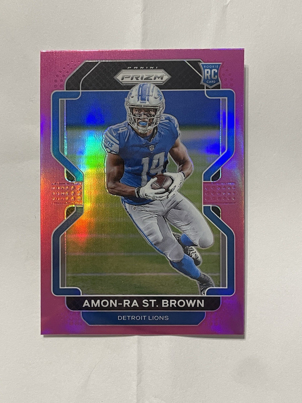 2021 Panini Prizm Football Amon-Ra St. Brown Pink Rookie #358 Lions