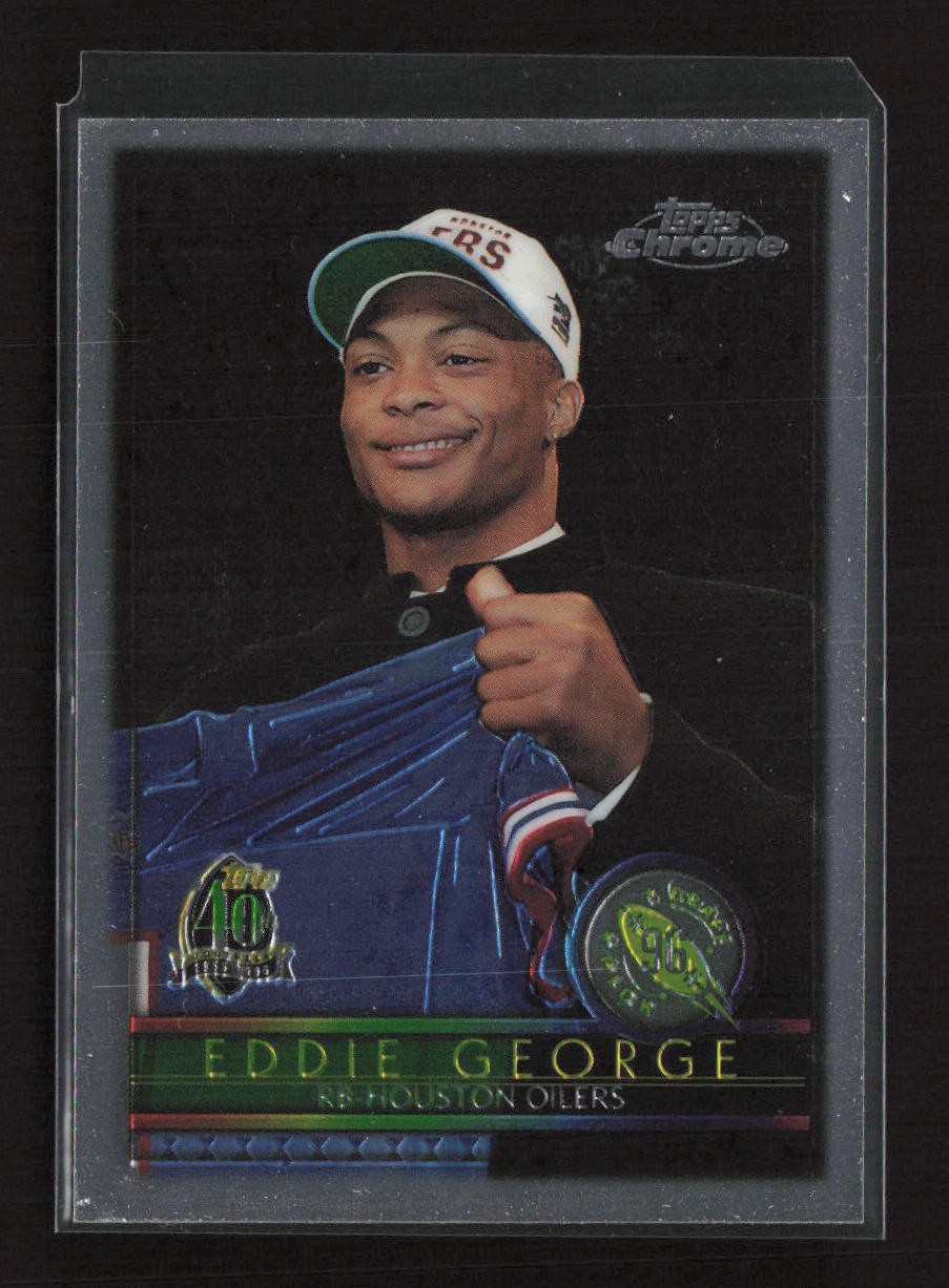 1996 Topps Chrome #162 Eddie George Houston Oilers Rookie Near Mint or Better