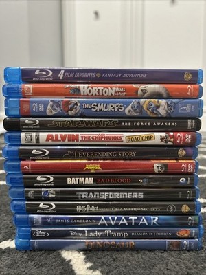 Lot of (15) Disney DVD/Blu-Ray Used Avatar Transformers Harry Potter See Descrip