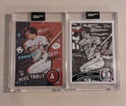 2 Card Lot Topps Project 2020  Mike Trout #'s 121, 142 Angels