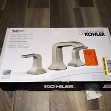 KOHLER Rubicon 8 in. Widespread Bathroom Faucet R29404-4D-BN Brushed Nickel READ