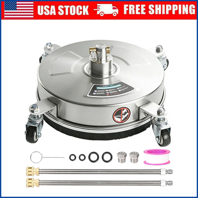 #ad 14quot; Pressure Washer Surface Cleaner with 4 Wheels for Patio amp; Driveways4000 PSI $52.53