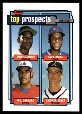 Alex Arias / Wil Cordero / Chipper Jones TP, RC 1992 Topps #551