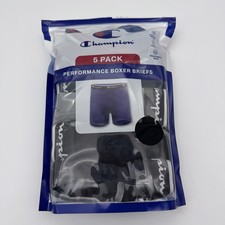 Champion Boys 5-Pack Performance Boxer Brief Size M 8/10 Grey Blue Camo READ