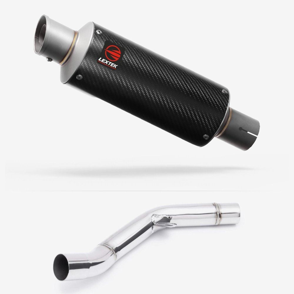 Lextek GP8C  Stubby Exhaust 240mm with Link Pipe for Kawasaki Z800 (13-16)