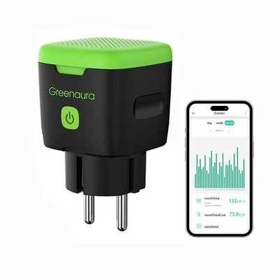 Greenaura WLAN Smart Steckdose Wasserdicht Gartensteckdose WiFi Zeitschaltuhr DE