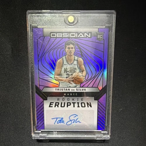 2024-25 Panini Obsidian Tristan Da Silva Rookie Purple Flood /49 Magic NBA