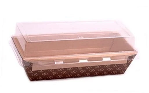 Chef Grade, Super Elegant 8x4 Paper Loaf Pans 25 Pack Kraft Paper - With Lids