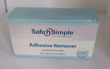 New Safe n Simple Adhesive Remover Wipes 50pk Box SNS00650 Expiration 2026 Or 27