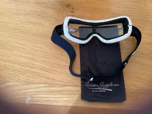 Davida Helmet Motorcycle Goggles By Lèon Jeantet T2 + Dust Bag.670767. - Picture 8 of 11