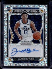 2021-22 Panini Prizm Jared Butler Fast Break Auto RC #FBR-JBU Jazz Rookie