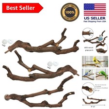 3PCS Natural Grape Vine Bird Perch - Climbing  Chewable Stand for Small Birds