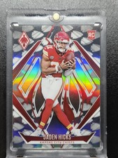 JADEN HICKS🏈 /299 Rare REFRACTOR Rc Sp Investment Card CHIEFS 