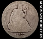 1877 Seated Liberty Half Dollar - Scarce  Better Date  No Reserve  #J9572