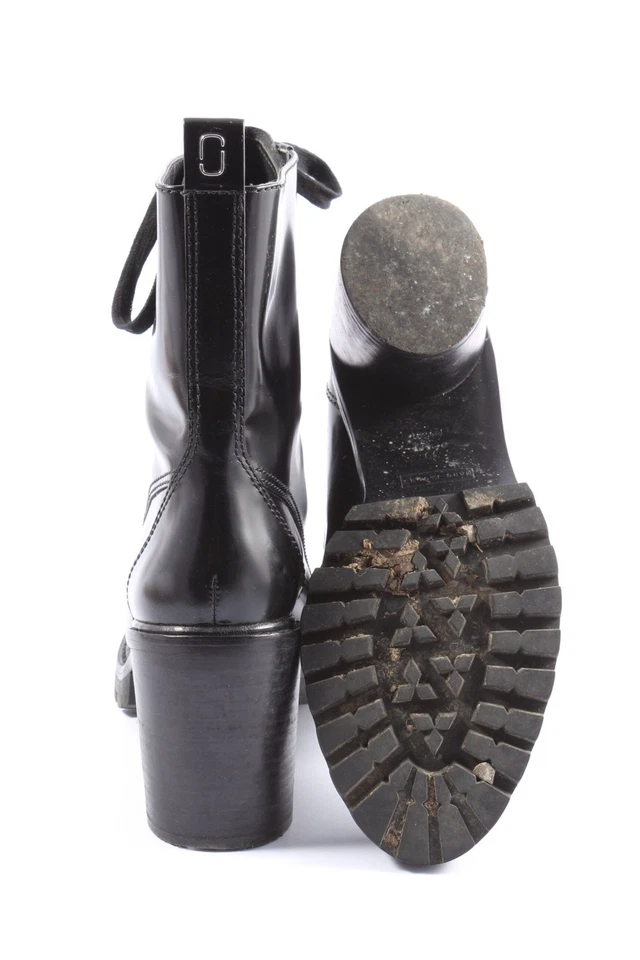 MARC JACOBS Stivaletto stringato Donna Scarpina di lana Taglia IT 39 nero - Immagine 2 di 4