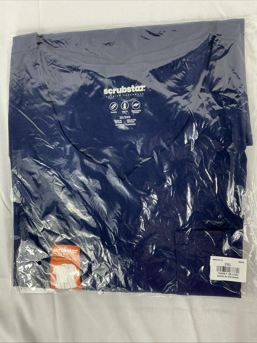 ハンドメイド Scrubstar Women's NWT XL V-Neck Top Core Essentials Indigo | eBay