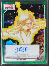 2023 Marvel Platinum CREATOR AUTO GREEN RAINBOW #199 Photon 1/5 ALPHA
