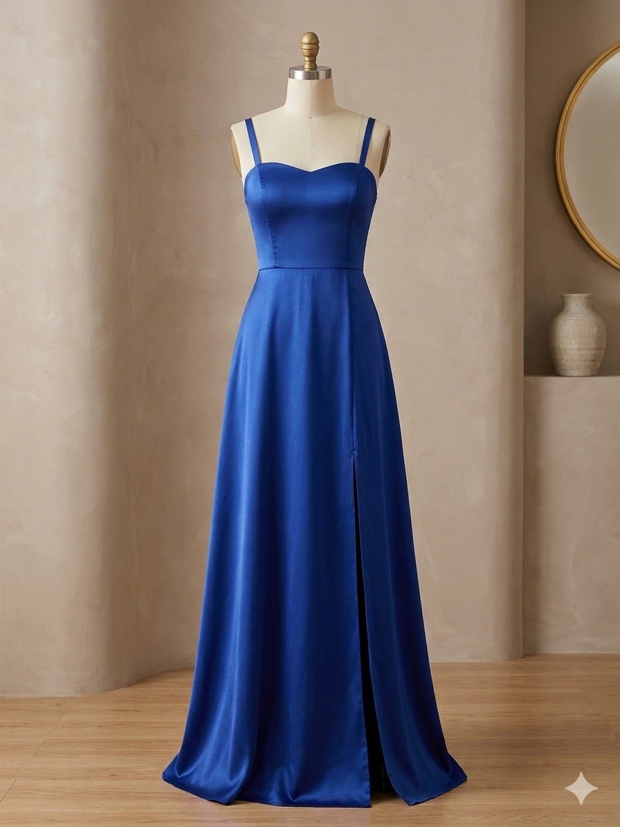 Dress Women Party Night Formal Long Evening Straps Dress Wedding