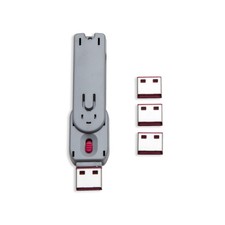 USB Port Blocker with 1 Key and 4 USB Lock - SY-ACC20165
