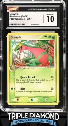2006 Pokemon POP Series 4 #7/17 Grovyle CGC 10 Gem Mint T81