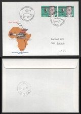 1977 Switzerland Flight Cover Zurich to Capetown RSA South Africa. Rhinoceros
