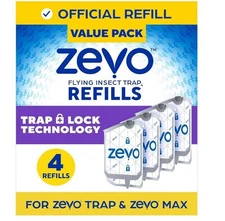 Zevo Flying Insect Trap Refill - for The Zevo MAX & Standard 4 Refill Cartridges