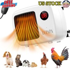 300W 600W Wall Mounted Thermostatic Dog House Heater Low Noise Anti Bite Wire US