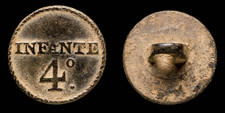 Button Cavary Infante 4º, Napoleonic wars, 16 mm.