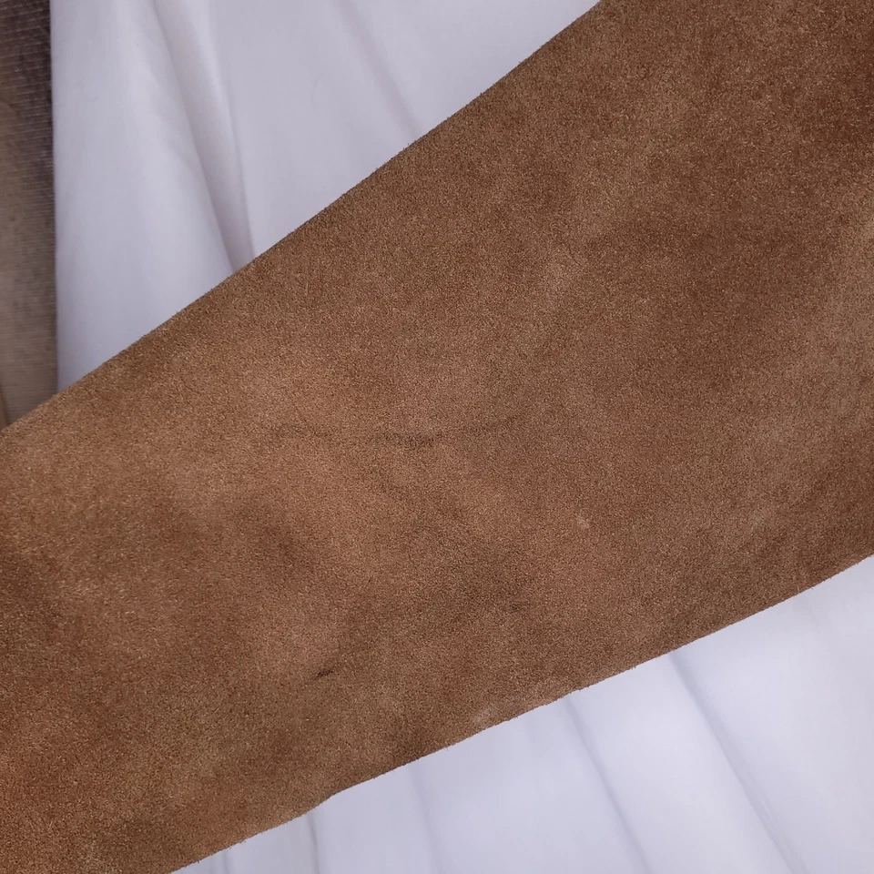 Jaqueta Polo Ralph Lauren Camurça Masculina Pequena Flanela Forrada Couro Bombardeiro Vintage - Imagem 4 de 4