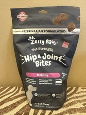 Zesty Paws VET STRENGTH Hip Joint Bites - Dogs 60 Chews Beef/Bacon Exp. 11/26