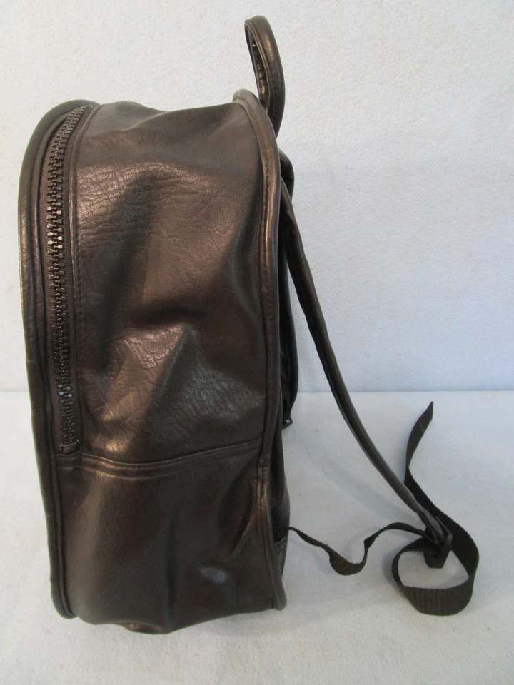 MOCHILA DISNEY WORLD de colección negra imitación cuero BORDADA MICKEY GOOFY bolso Donald Foto 2 de 4