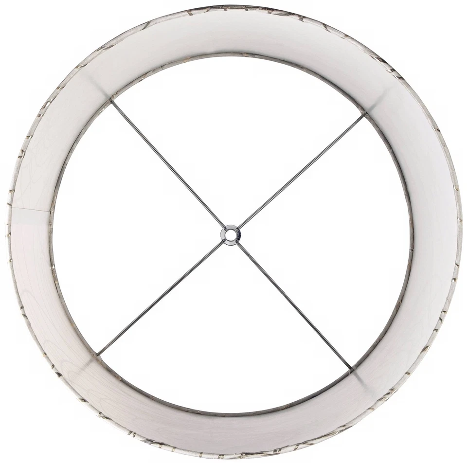 Juego de 2 pantallas de lámpara círculos de plata blanco roto 15x16x11 arpa araña y remate Foto 3 de 4