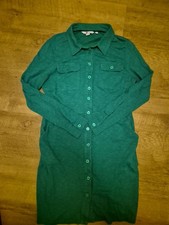 WOMENS BODEN LONG SHIRT TUNIC UK12P GREEN