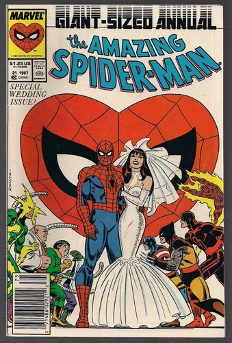 AMAZING SPIDER-MAN ANNUAL #21 MARVEL 1987 SPECIAL ISSUE PETER & MJ WEDDING VF