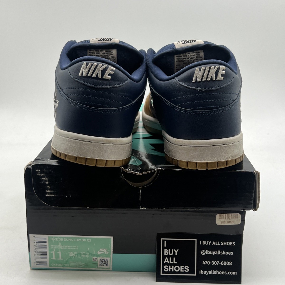 Size 11 - Nike Supreme x Dunk SB QS Low Metallic Gold (CK3480-700