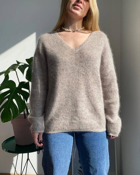 Women MARIE PHILIPPE Sweater Beige Wool 38 / M /