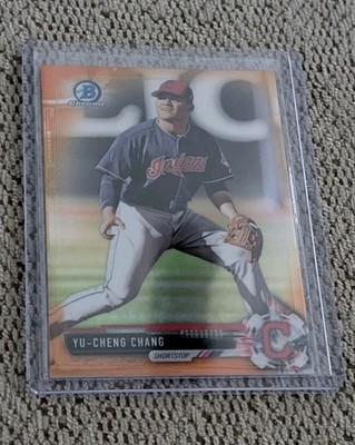 2017 Bowman Draft - Chrome Yu Chang #BDC-7 Orange Refractor /25