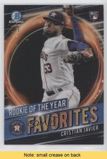 2021 Bowman Mega Box Black Mojo Refractor 1/1 Cristian Javier #RRY-CJ READ dd2