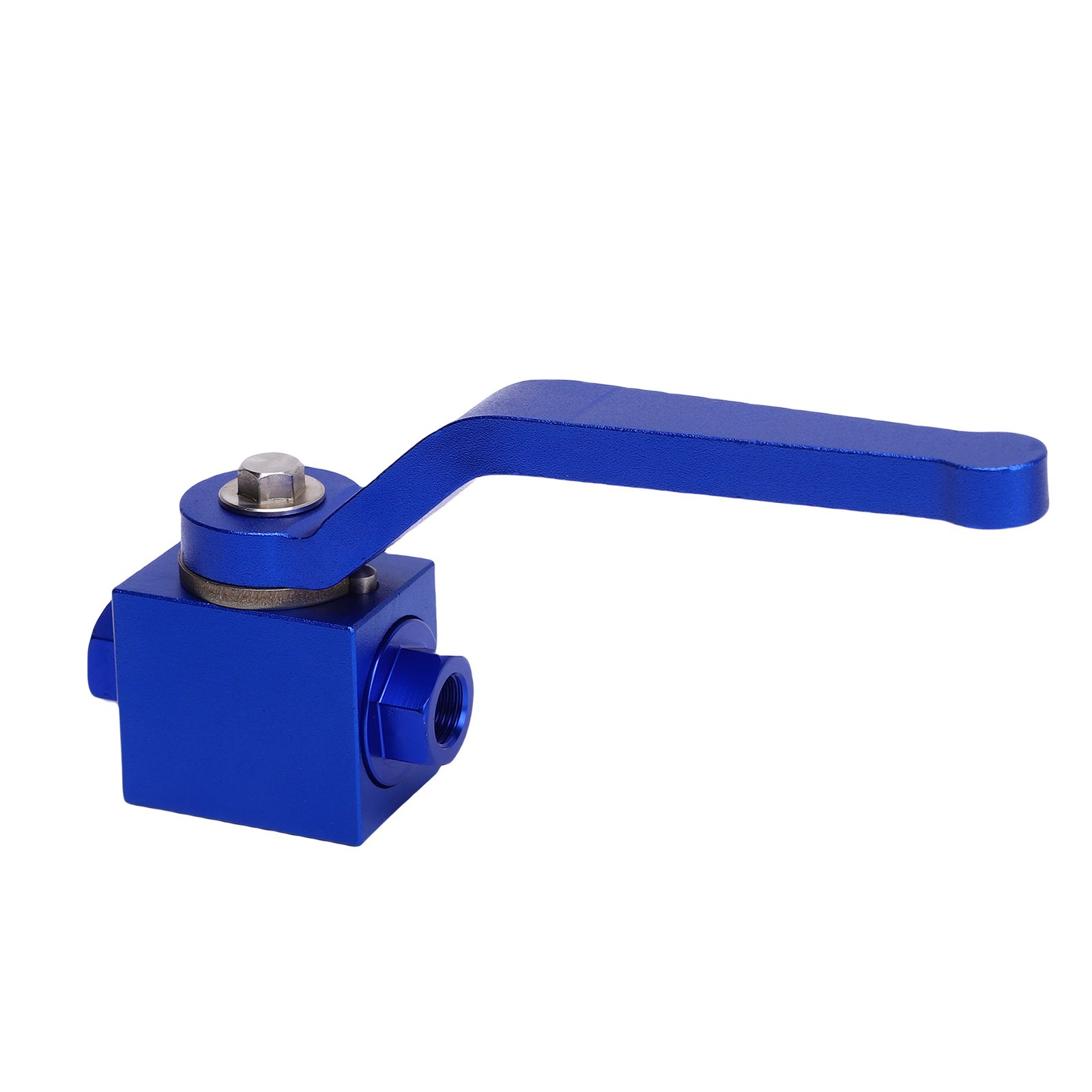Brake Line Lock Shut Off Valve Blue Color Aluminium Alloy 1/8in NPT Standard Int