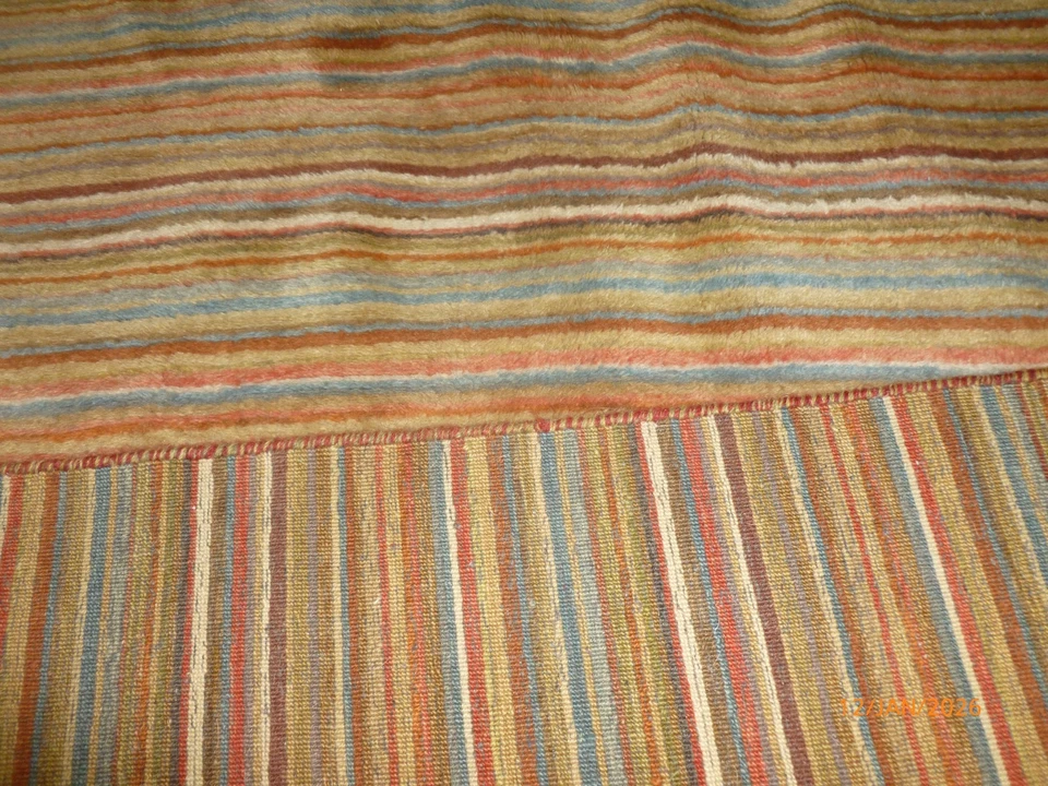 Dash and Albert  Brindle Stripe Wool Rug 5' x 8' Loom Knotted Spice - Image 3 of 4
