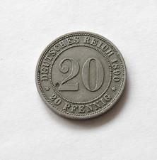 KAISERREICH: 20 Pfennig 1890 E, J. 14, sehr schön/vorzüglich