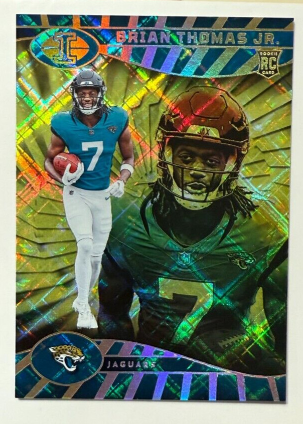 Brian Thomas Jr. RC -2024 Panini Illusions Yellow Diamond Trophy Collection #41